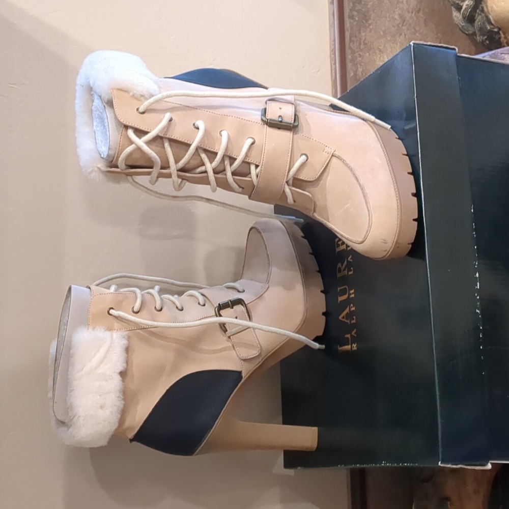 RALPH LAUREN standout leather boots.